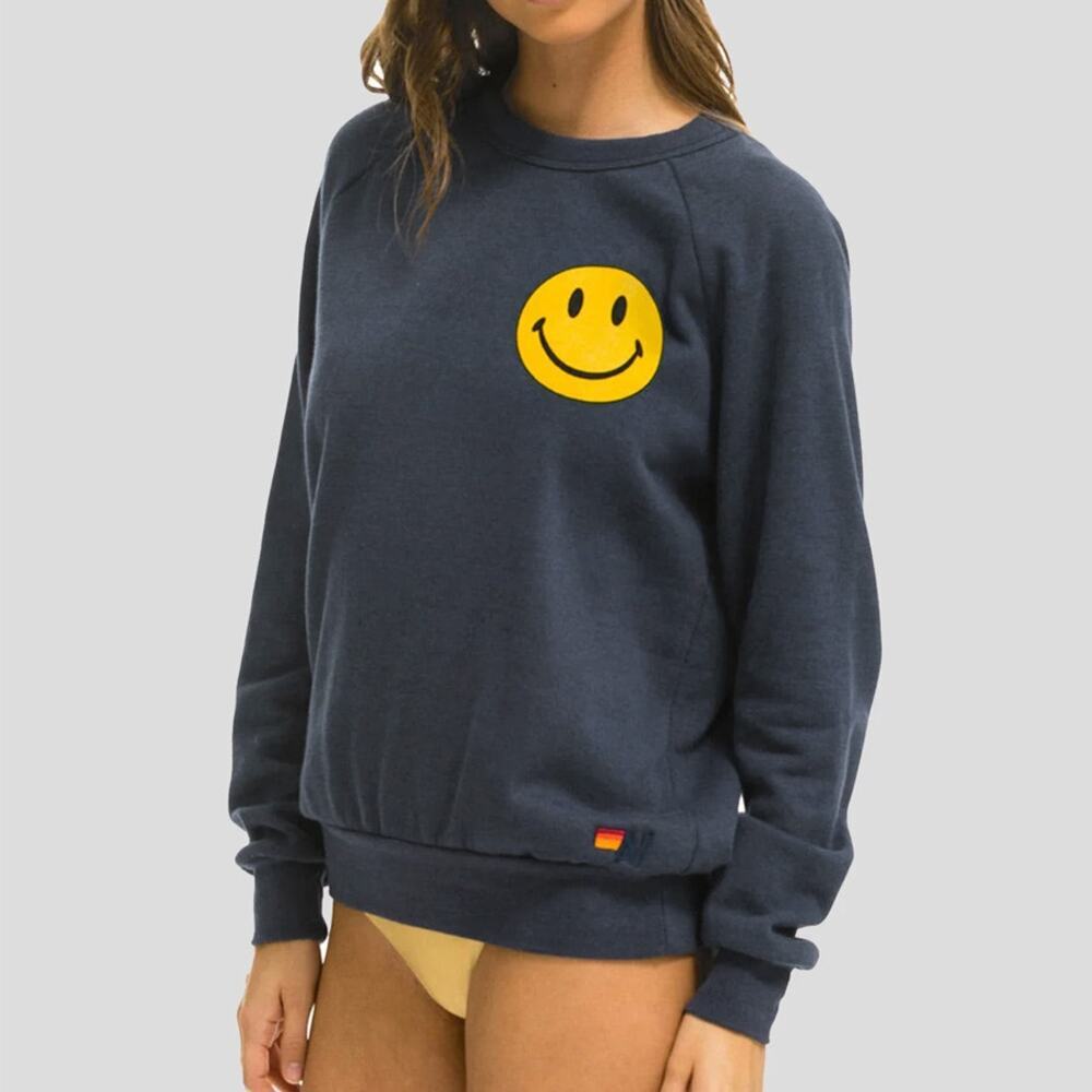 Aviator Nation Smiley Sweatshirt in Gray Size XS